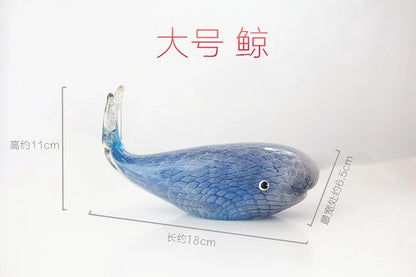 DecorBites™ Handmade Crystal Sika Deer Figurine Blown Glass Animal Craft Home Decor