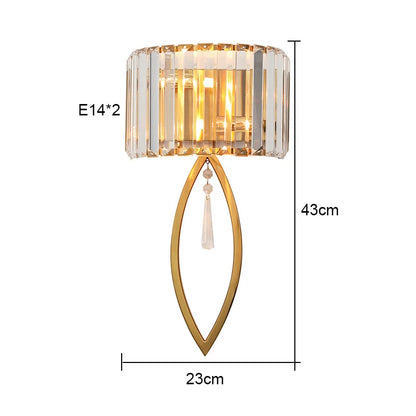 DecorBites™ Crystal Gold Wall Lamp for Luxurious Living Room and Bedroom Lighting