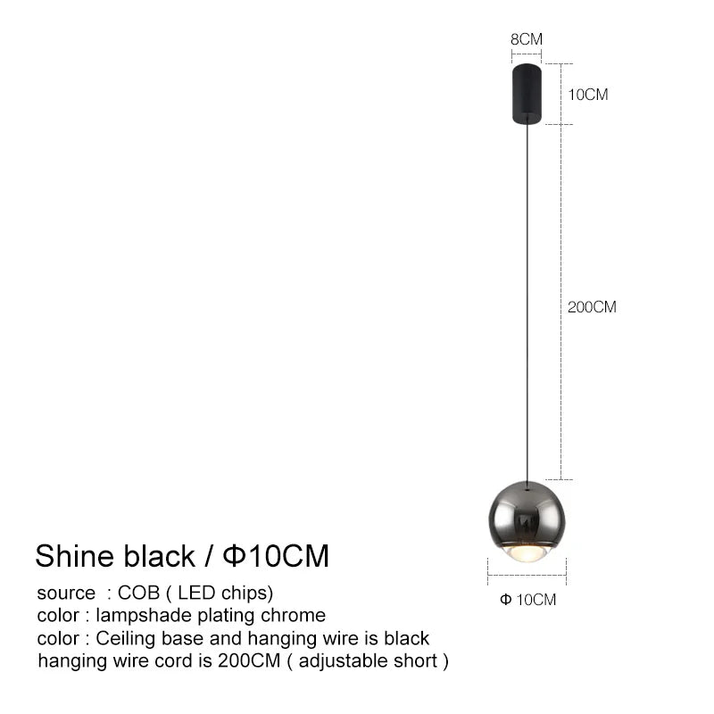 DecorBites™ LED Chandelier for Bedroom Kitchen Study Chrome Gold Modern Pendant Light