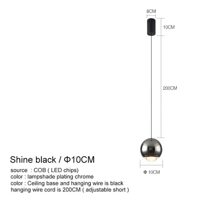 DecorBites™ LED Chandelier for Bedroom Kitchen Study Chrome Gold Modern Pendant Light