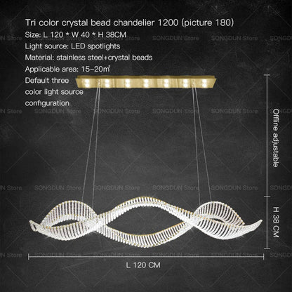 DecorBites™ Crystal Chandelier: Modern Light Luxury Dining Lamp for Designer Villa and Bar