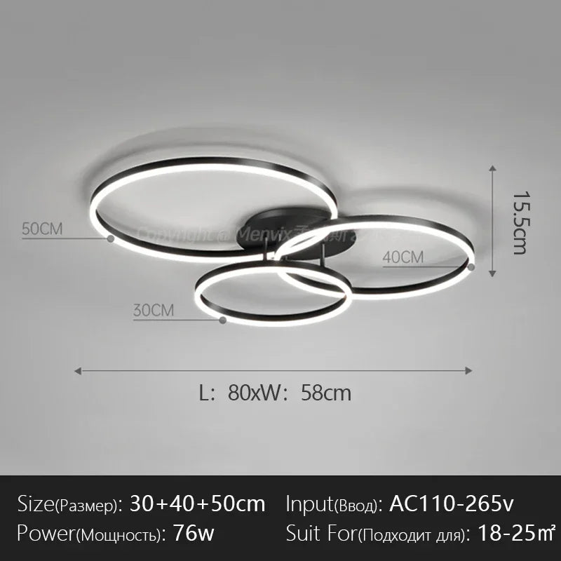 DecorBites™ LED Chandelier Modern Style Ceiling Lamp Bedroom Dining Room Light