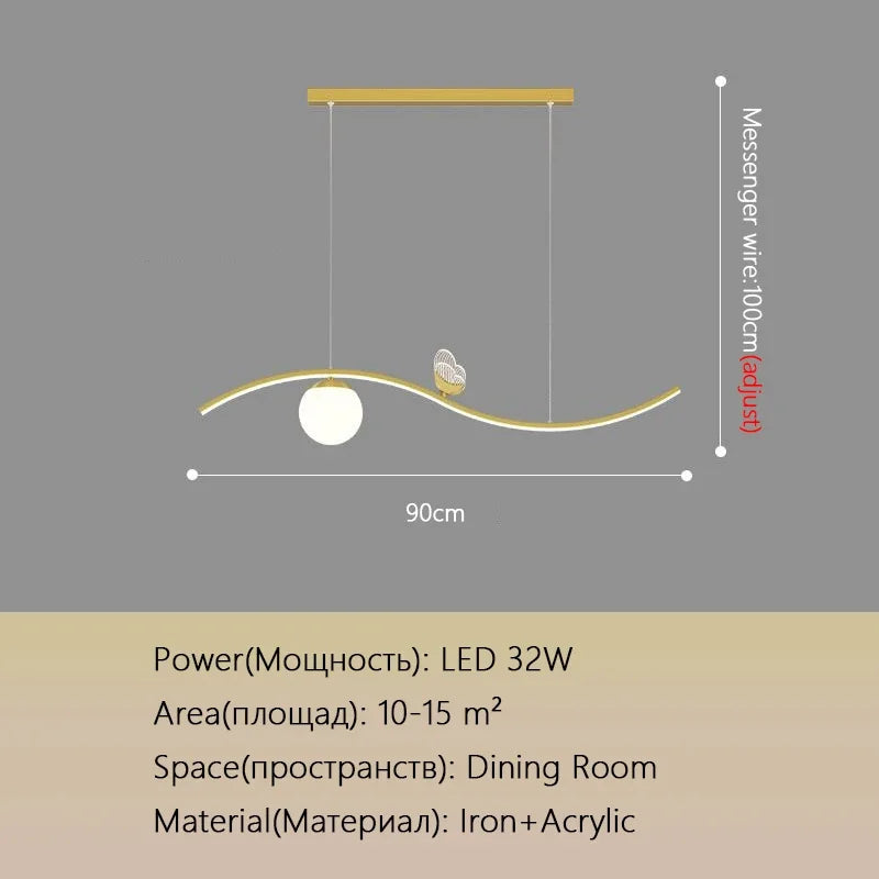 Lámpara de araña Butterfly de DecorBites™: Lámpara colgante moderna y minimalista para comedor, estudio o bar.