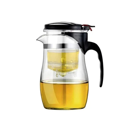 DecorBites™ Glass Tea Set with Infuser, Pu Erh Kettle, Gaiwan Pots - 900ml