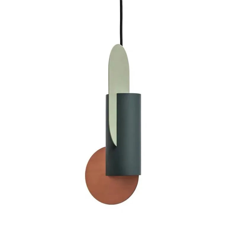 DecorBites™ Green Cylindrical LED Pendant Light - Nordic Modern Single Head Hanging Lamp