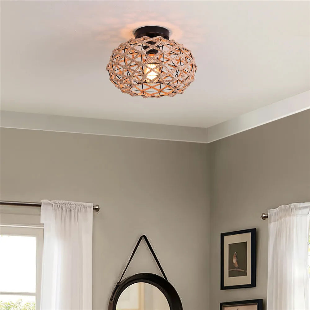 Hemp Rope Cage Light