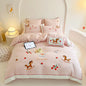 Decobites Lucky Trojan Cotton Embroidered Bedding Set: High-end Skin-Friendly Duvet Cover Set