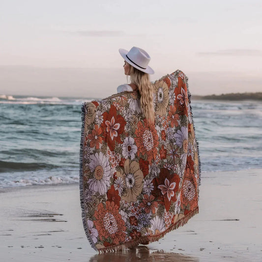 DecorBites™ Bohemian Floral Leisure Blanket