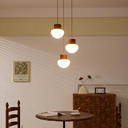 DecorBites™ Hemp Rope LED Pendant Light - Nordic Glass Hanging Lamp for Home Decor