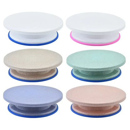 DecorBites™ Cake Decorating Turntable Stand: Rotating Stable Round Cake Table for Baking