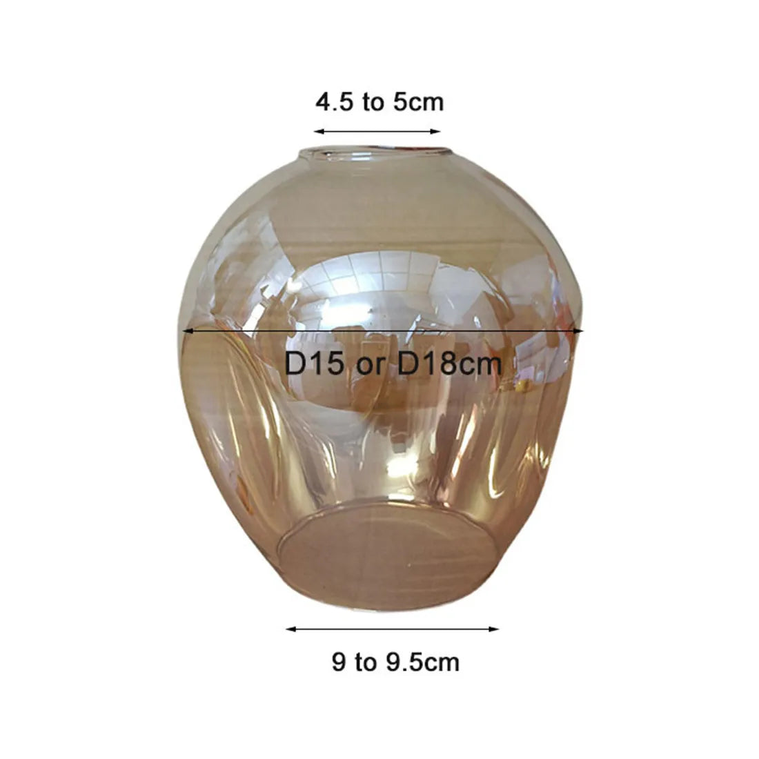 DecorBites™ Glass Shade Replacement for DNA Magic Bean Lights | 4.5cm Fitter E27 Lamp Cover
