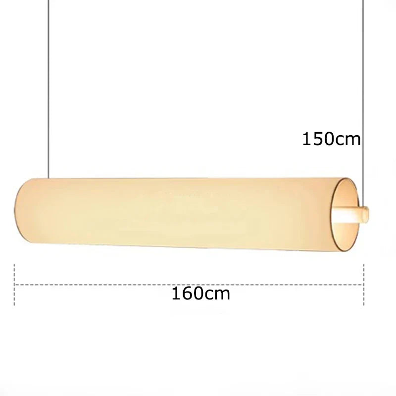 White Minimalist LED Chandelier B 160cm Design