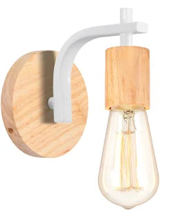 Decorbites™ Aplique de Pared de Madera LED Industrial E27 Lámpara de Mesa Retro Vintage para Interiores