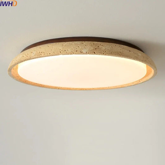 DecorBites™ Acryl Travertine LED Ceiling Lights - Modern Natural Stone Ceiling Lamp
