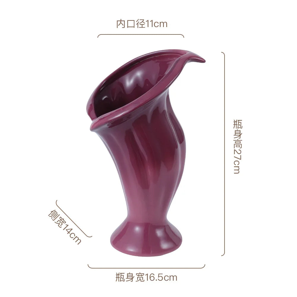 DecorBites™ Calla Lily Gradient Ceramic Vase Handicrafts Home Decoration