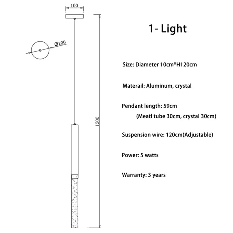 Lámpara de araña LED de cristal DecorBites™: Iluminación elegante para escaleras y sala de estar