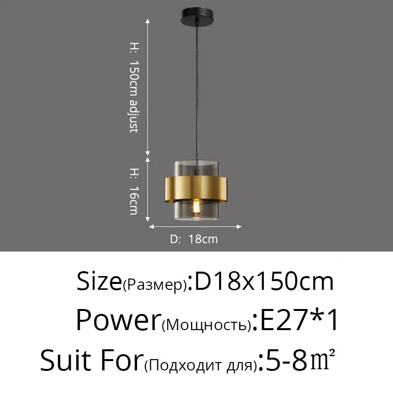 Lámparas colgantes doradas DecorBites™ para pasillo, restaurante o dormitorio - Estilo nórdico posmoderno minimalista