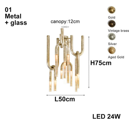 Italian Postmodern Retro Glass Pendant Light Dimmable