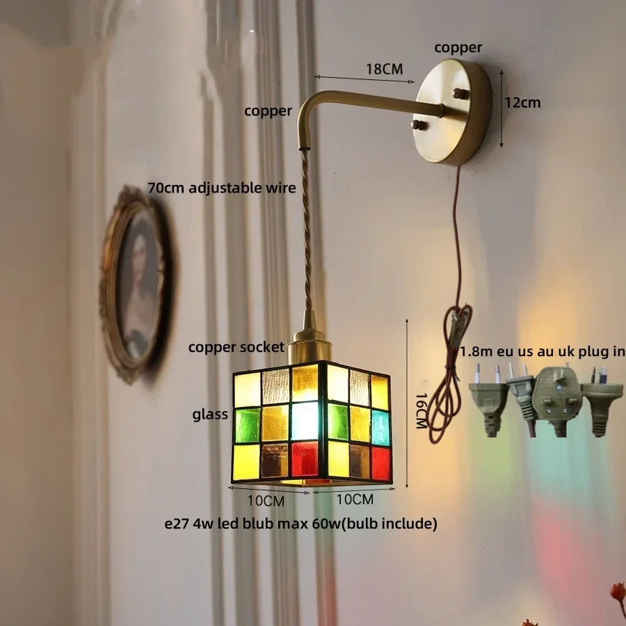 DecorBites™ Clear Flower Acrylic LED Wall Lamp: Copper Modern Nordic Stair Light