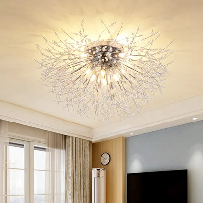 DecorBites™ Dandelion Crystal Chandelier LED Ceiling Light for Romantic Living Room & Bedroom