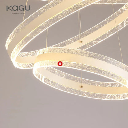 DecorBites™ Circle Rings LED Chandelier for Living & Dining Room - Modern Acrylic Aluminum Lighting