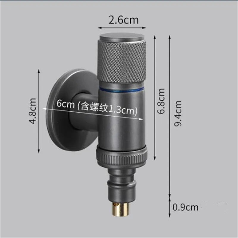 DecorBites™ Black Copper Brass Washing Machine Faucet Single Cold Wall Mounted Bibcock