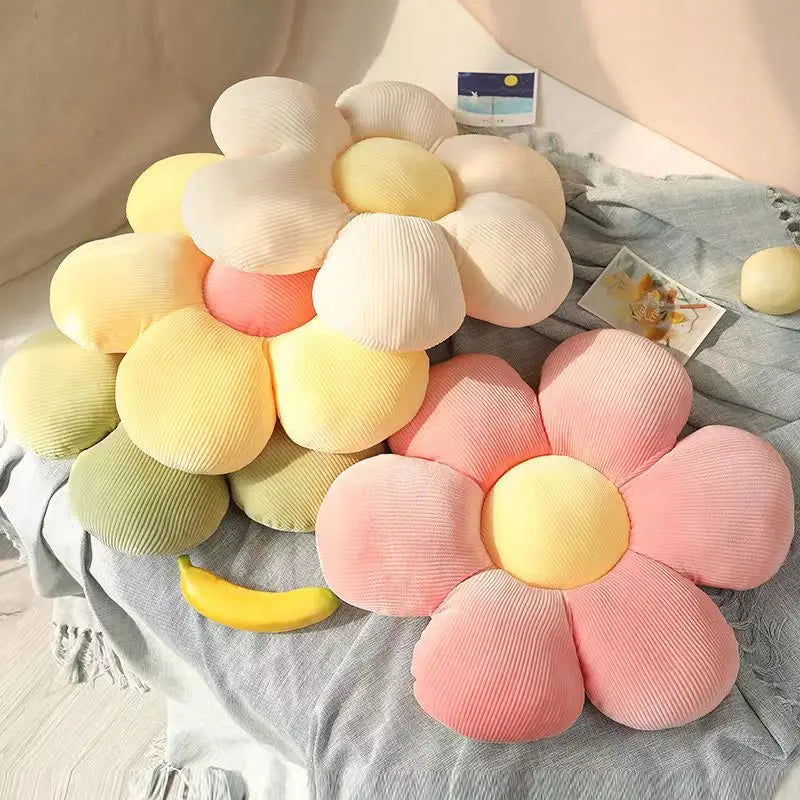 Flower Plush Throw Pillow Soft Plant Cartoon Chair Cushion Decobites Decorative Pillows