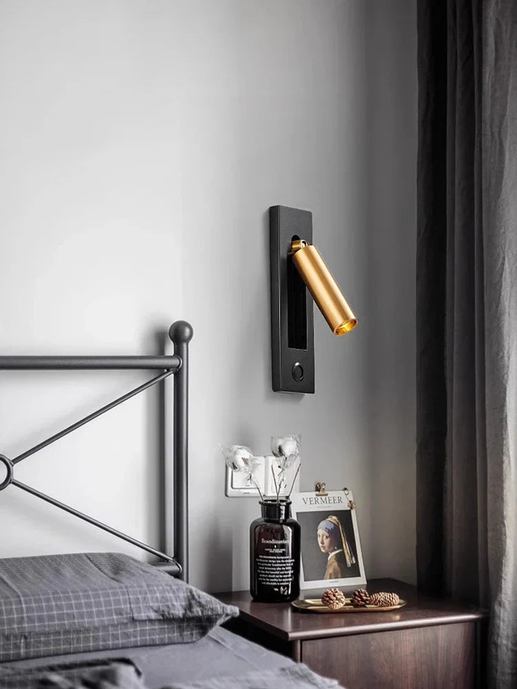 DecorBites™ LED Wall Lamp with Switch, USB Port, Rotatable - Bedroom Reading Light