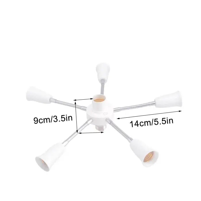 DecorBites™ E27 Socket Splitter: Adjustable Multi-Light Bulb Adapter