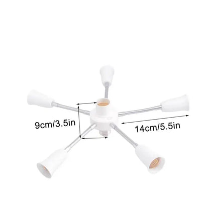 DecorBites™ E27 Socket Splitter: Adjustable Multi-Light Bulb Adapter