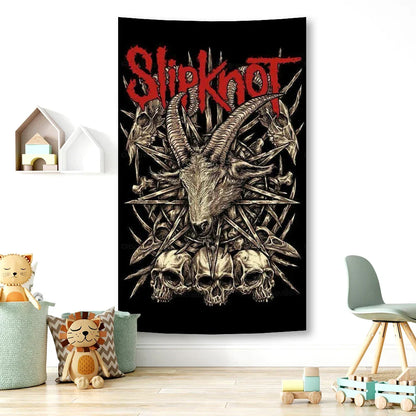 DecorBites™ Heavy Mental Music Tapestry Wall Hanging- Hippie Art Room Flag