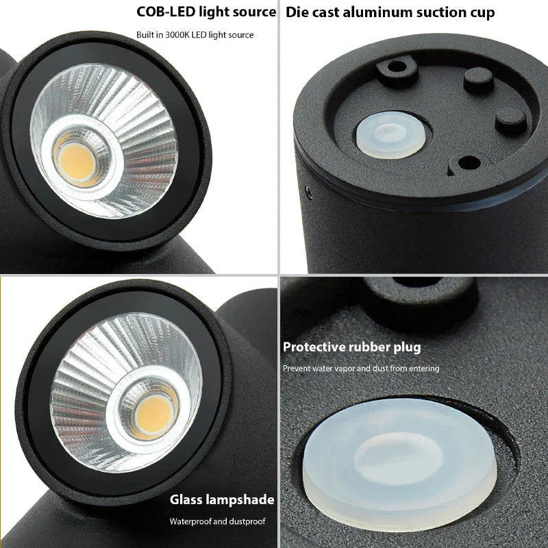 DecorBites™ LED Wall Sconce: Aluminum Creative Indoor Outdoor Lamp for Living Room Bathroom