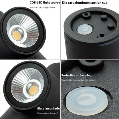 DecorBites™ LED Wall Sconce: Aluminum Creative Indoor Outdoor Lamp for Living Room Bathroom