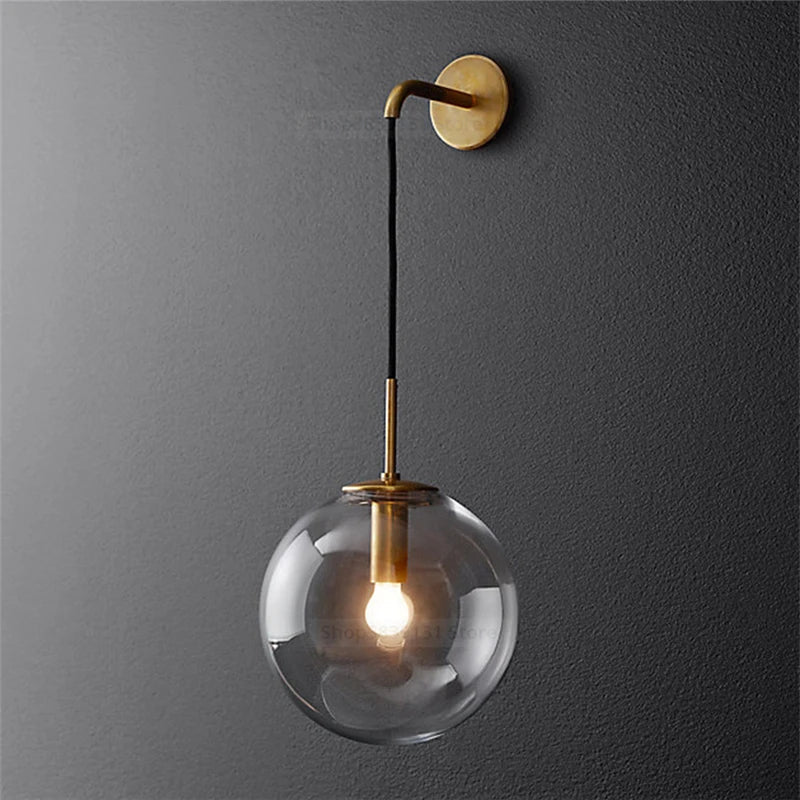 Lámpara de pared LED de bola de cristal Decorbites™ para decoración del hogar nórdico moderno vintage