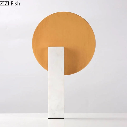 ديكورات مكتب DecorBites™‎ على شكل طاحونة هوائية هندسية تجريدية مصنوعة من الرخام بقاعدة أنيقة