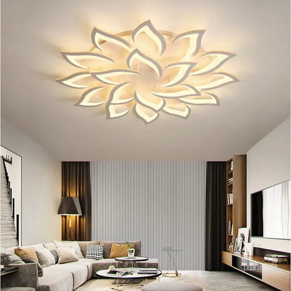Lámpara de techo DecorBites™ Lotus: Moderna luminaria LED para el hogar, sala de estar y dormitorio.