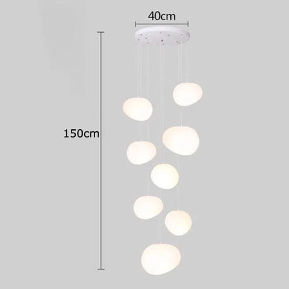 Lámpara colgante de cristal DecorBites™ para escalera, iluminación moderna para sala de estar