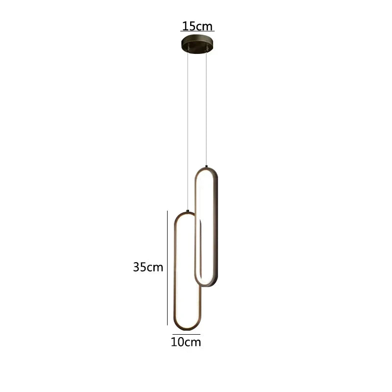 Lámpara colgante LED negra DecorBites™: Elegante lámpara de techo para dormitorio, pequeña lámpara de araña