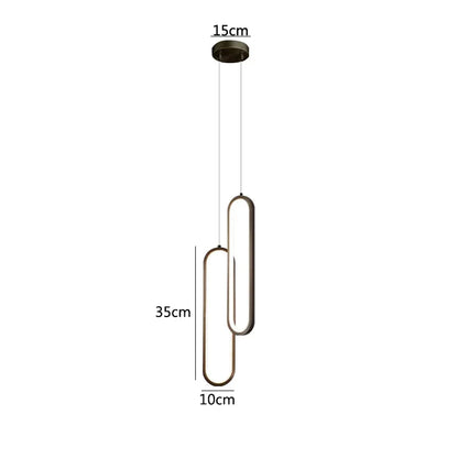 Lámpara colgante LED negra DecorBites™: Elegante lámpara de techo para dormitorio, pequeña lámpara de araña