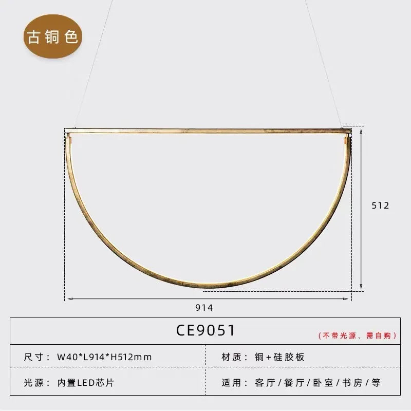 ثريا ديكوربايتس™ الهندسية LED باللون الأسود الذهبي - مصابيح داخلية حديثة معلقة لغرفة المعيشة