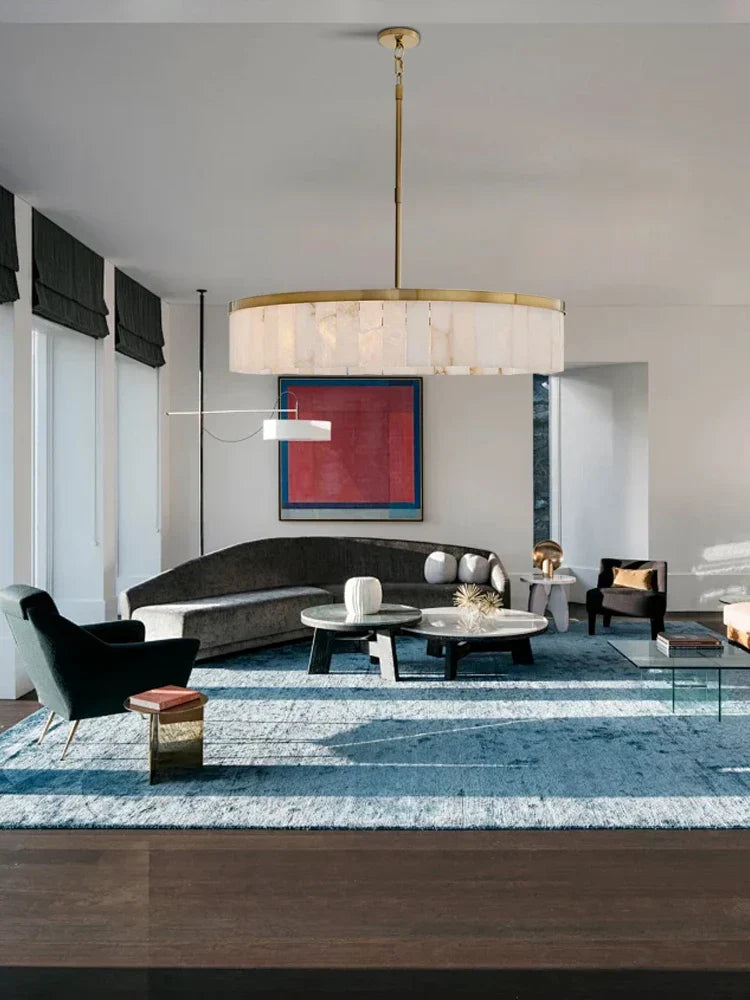 Lámpara colgante de techo redonda, elegante y lujosa DecorBites™ Gold Marble.