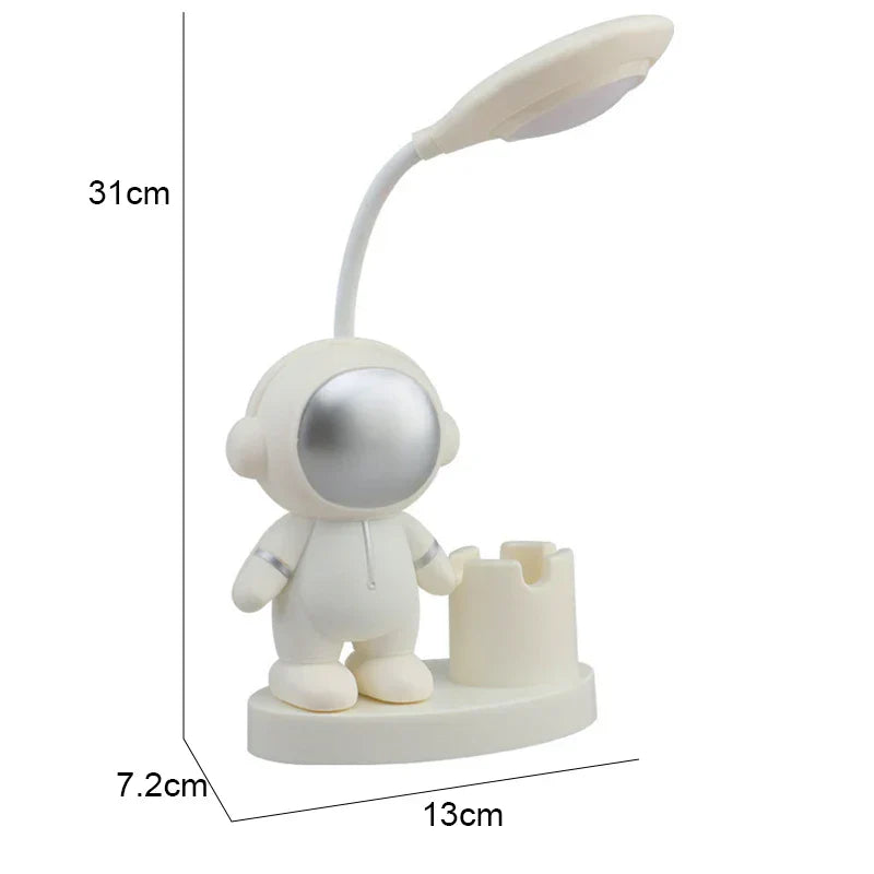 DecorBites™ Astronaut Study Desk Lamp with Pencil Sharpener - Cute, Flexible & Color Adjustable