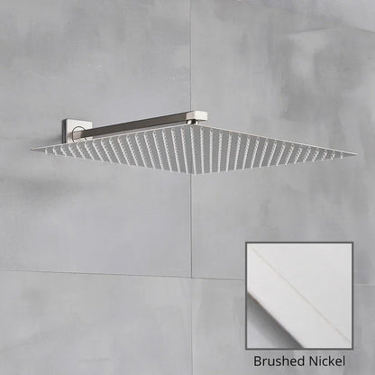 رأس دش مطري فاخر من DecorBites™ مقاس 16 بوصة مع ذراع دش مثبت على الحائط - ملحق حمام