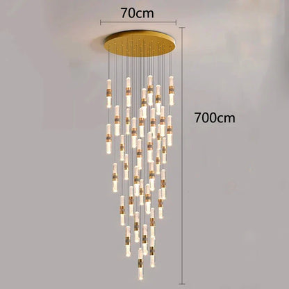 Lámpara colgante de cristal DecorBites™ para escalera, sala de estar o interior