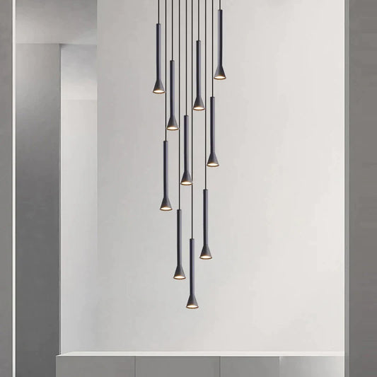 DecorBites™ Horn-Shaped Nordic Pendant Lamp for Modern Living Room and Staircase