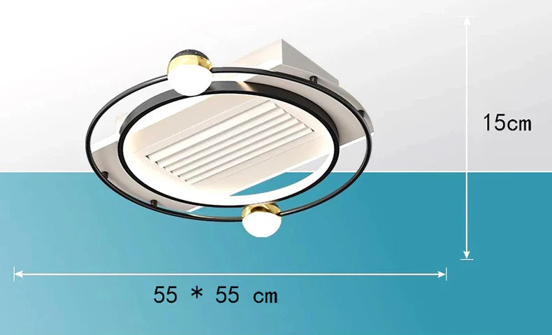 White LED Ceiling Fan Heated Blade Kids Room