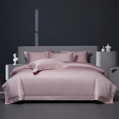 DecorBites™ Burgundy Red Egyptian Cotton Bedding Set - Soft Silky Solid Color Luxe Duvet Cover, Sheet, Pillowcases