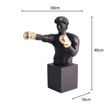 DecorBites™ Boxer Resin Statue: Abstract Movement Figure Ornament for Home Decor