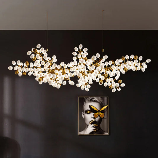 DecorBites™ Gold Grape Chandelier Glass Pendant Lights for Living Room & Dining Room