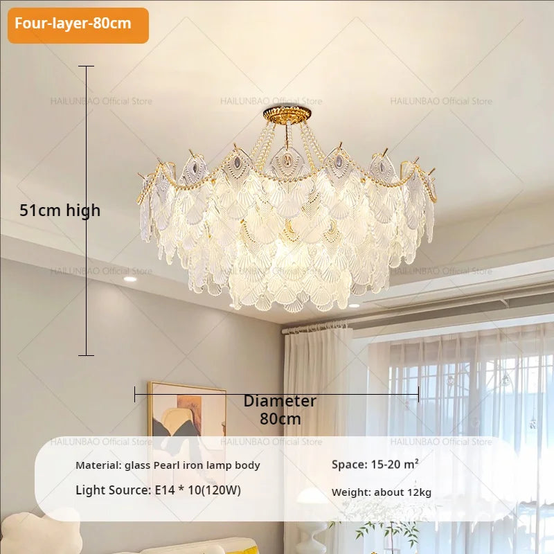 DecorBites™ Crystal Chandelier: Luxury Living Room Lighting for Elegant Home Decor